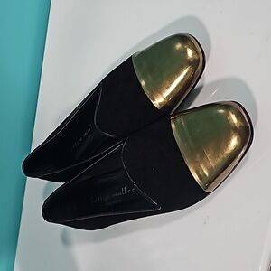 BETTYE MULLER Size Eu 39 1/2 - 8.5 US   black sued and Gold leather